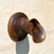 Stubby-Oona fountain spout with Tuscan brown patina